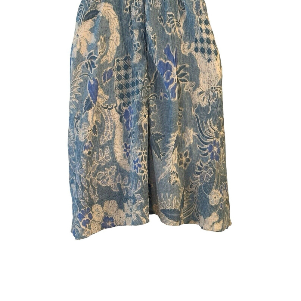 Abercrombie & Fitch Dress Small Cutout Ruffle Blue Floral Y2K 90s Fairy Coquette - Picture 4 of 16